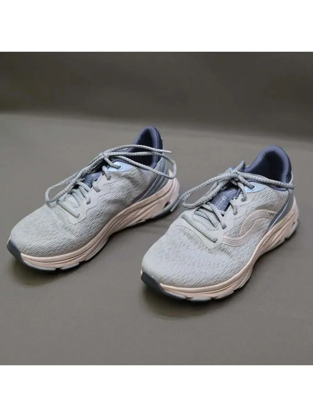 Ryka Devotion Max 2 Womens 6.5 W Wide Grey Pink Walking Sneakers Running Shoes